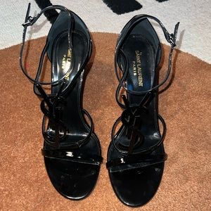 Saint Laurent Cassandra Sandals in Patent Leather